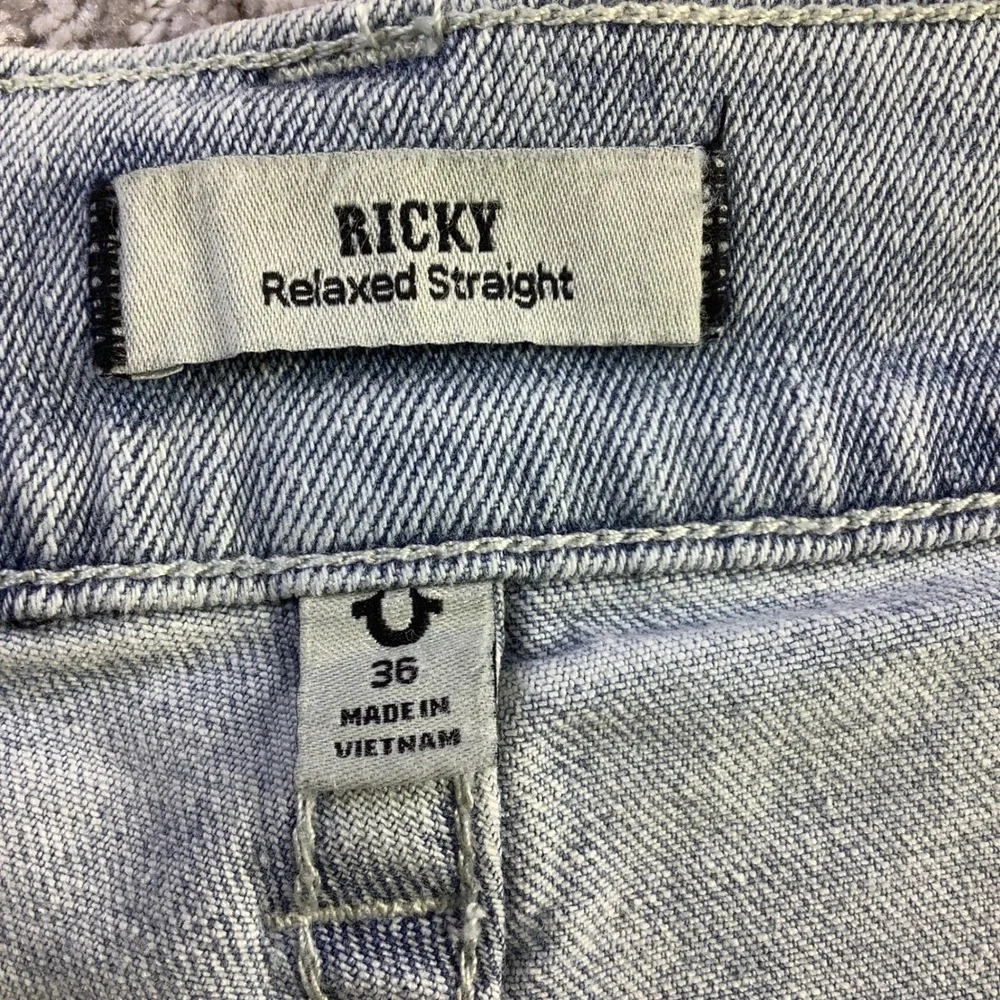 True Religion Ricky Relaxed Straight Jeans Size 36 x 34 (Actual 38 x 34 NWT)